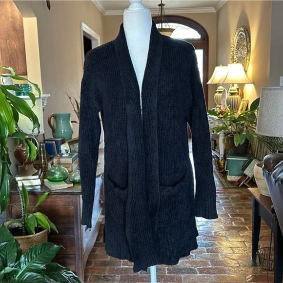 BAREFOOT DREAMS - Cozychic Lite Long Weekend Cardi in Black szS - Picture 5 of 15